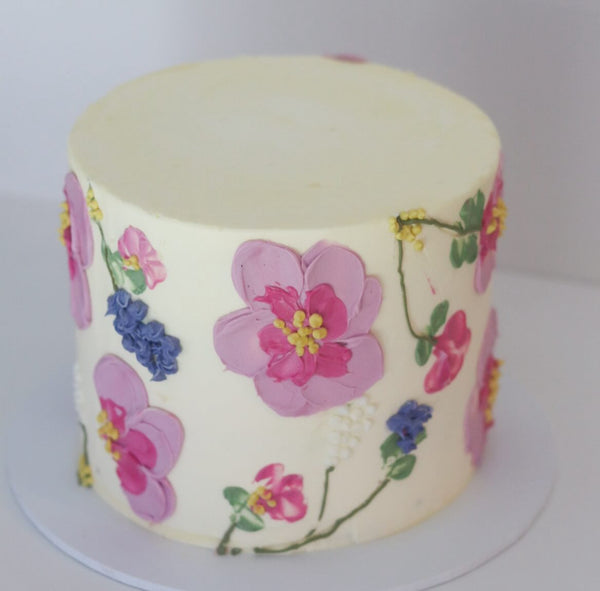 Hand Painted Floral Cakes